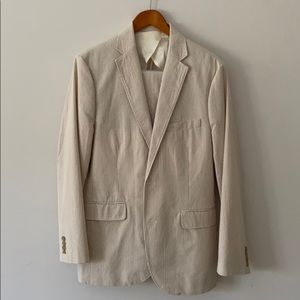 J. Crew men’s seersucker suit - tan